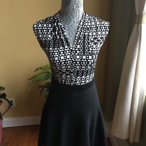 Black and White Blouse